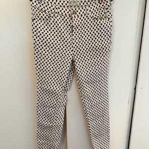 Free People white logo jeans